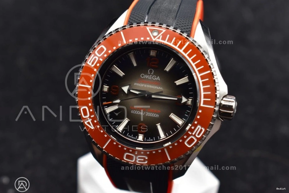 Edition on Ceramic Rubber A2824 Dial SS Gray 1:1 Black Orange 6000M Bezel Strap Deep Seamaster Ultra Best TF 1229